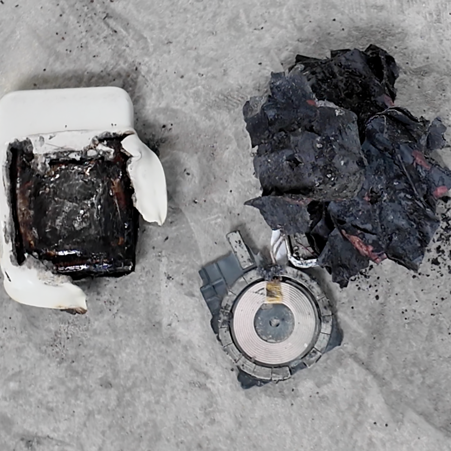 Generic lithium-ion power bank in thermal runaway, illustrating why power banks catch fire