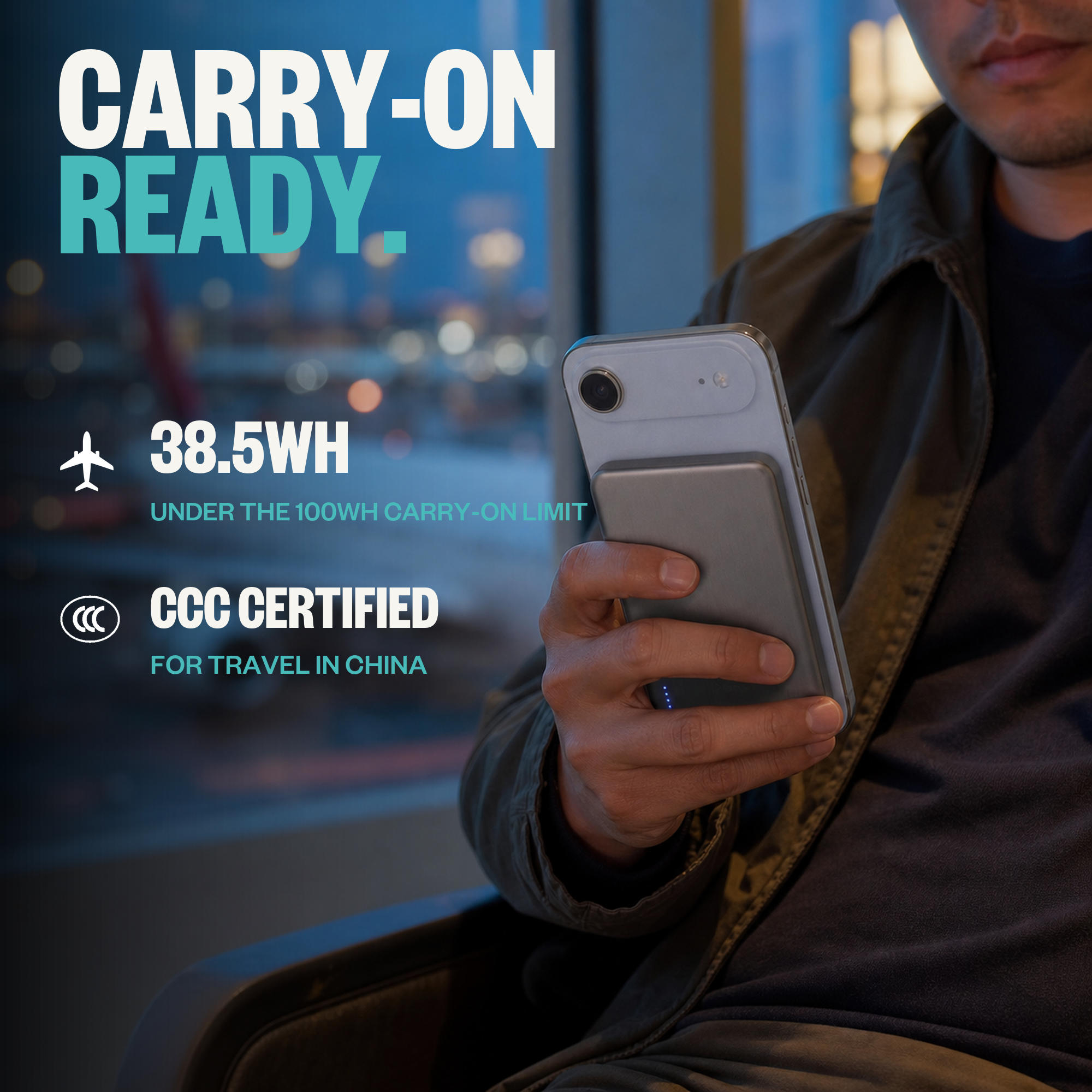 SolidSafe Air 10K infographic: carry on ready