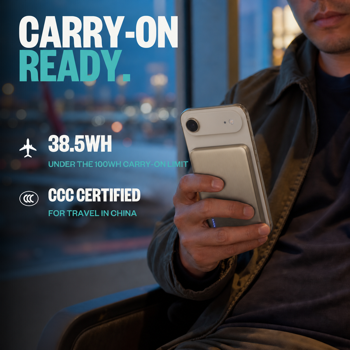 SolidSafe Air 10K Gold infographic: carry on ready