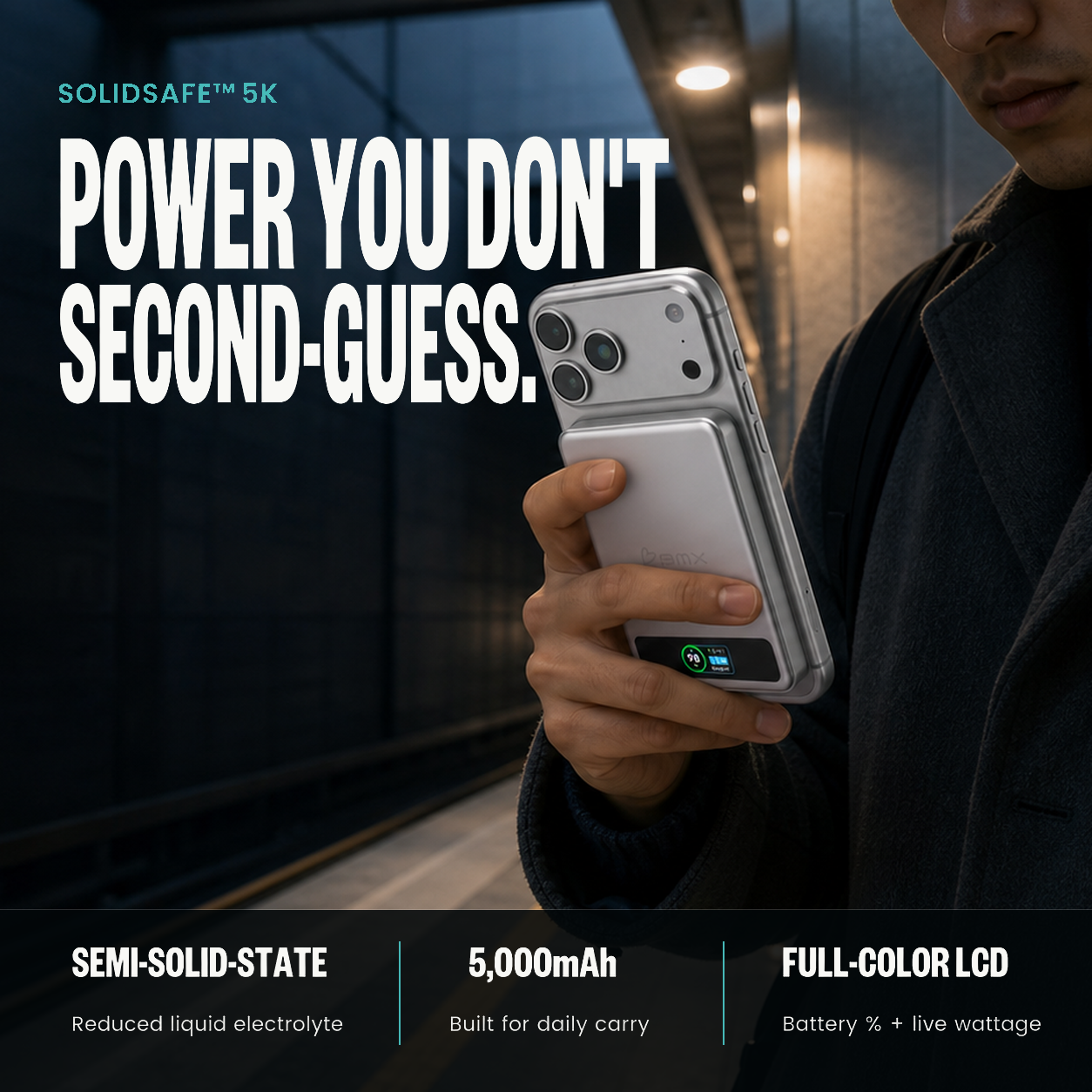SolidSafe™ 5K Solid-State Magnetic Power Bank