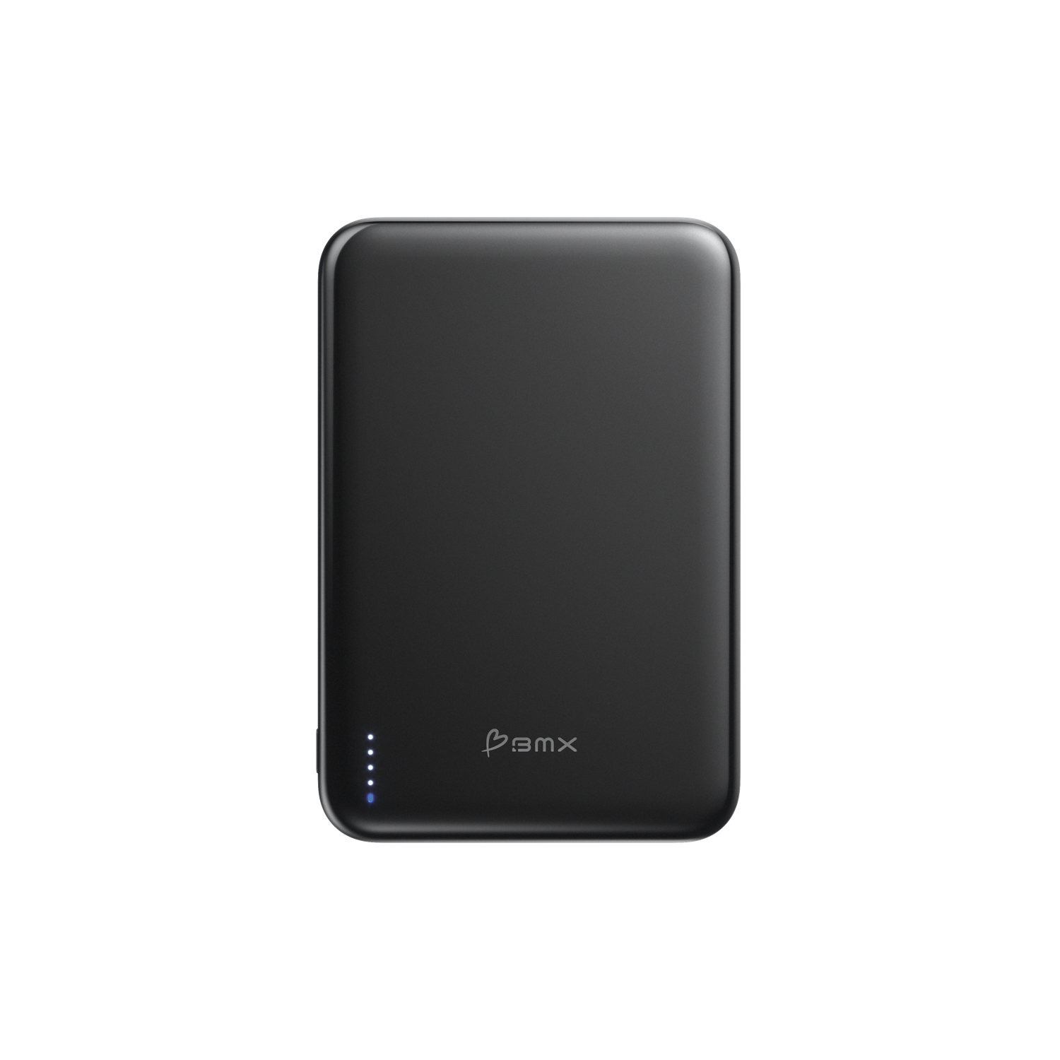 SolidSafe Air 5K Black front view - brushed titanium finish solid-state power bank by BMX