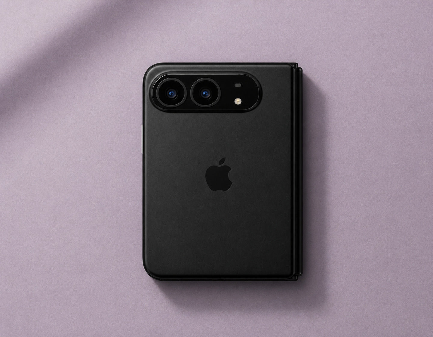 BMX concept render of the rumored folding iPhone Ultra on a lavender background