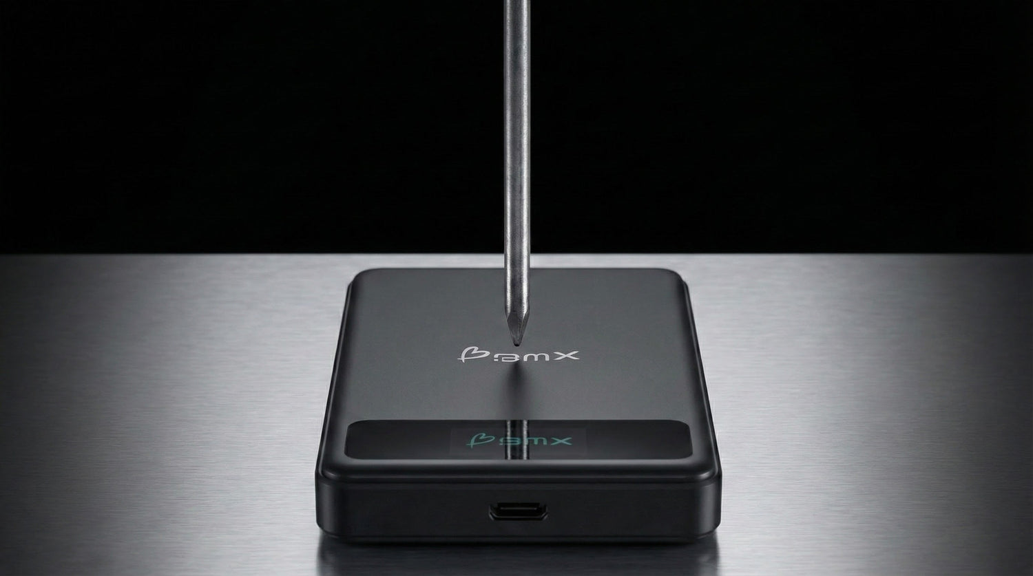 Nail going through semi solid state battery