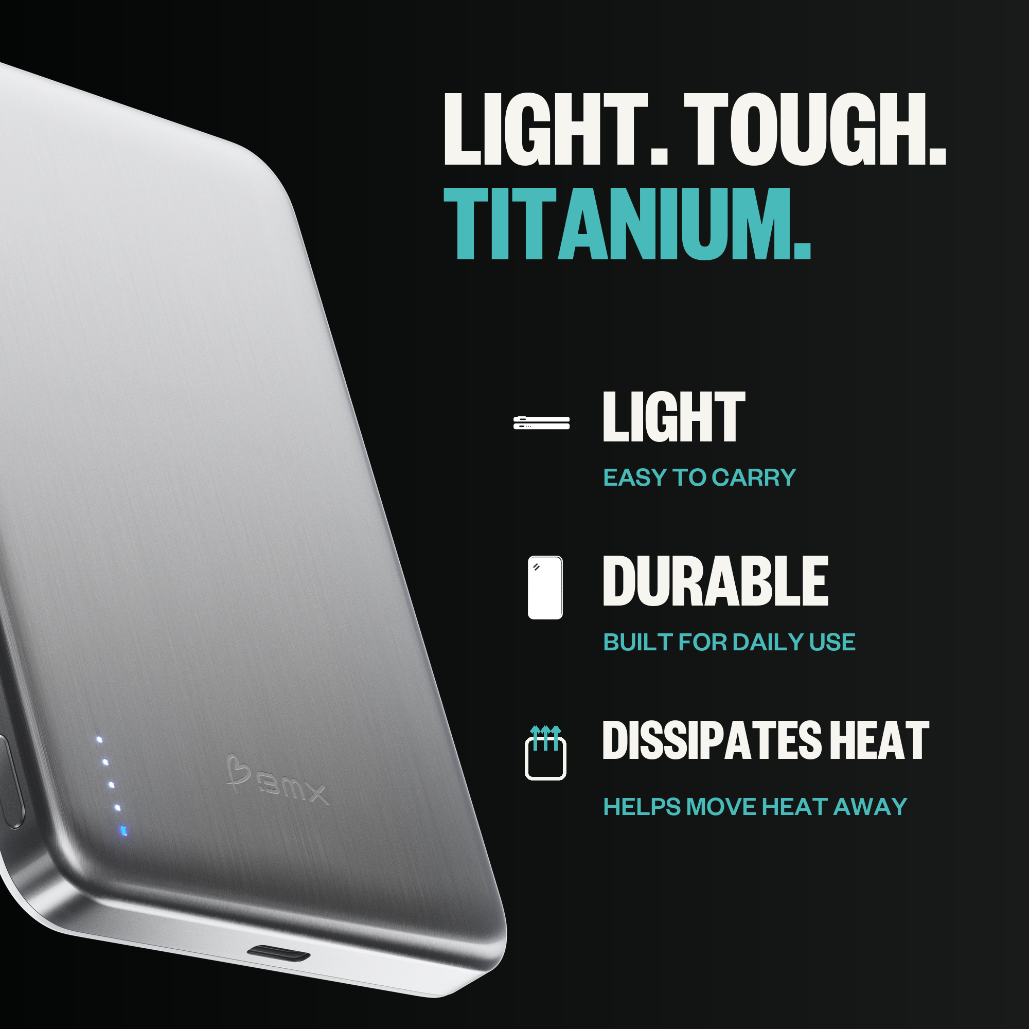 SolidSafe Air 10K infographic: light tough titanium