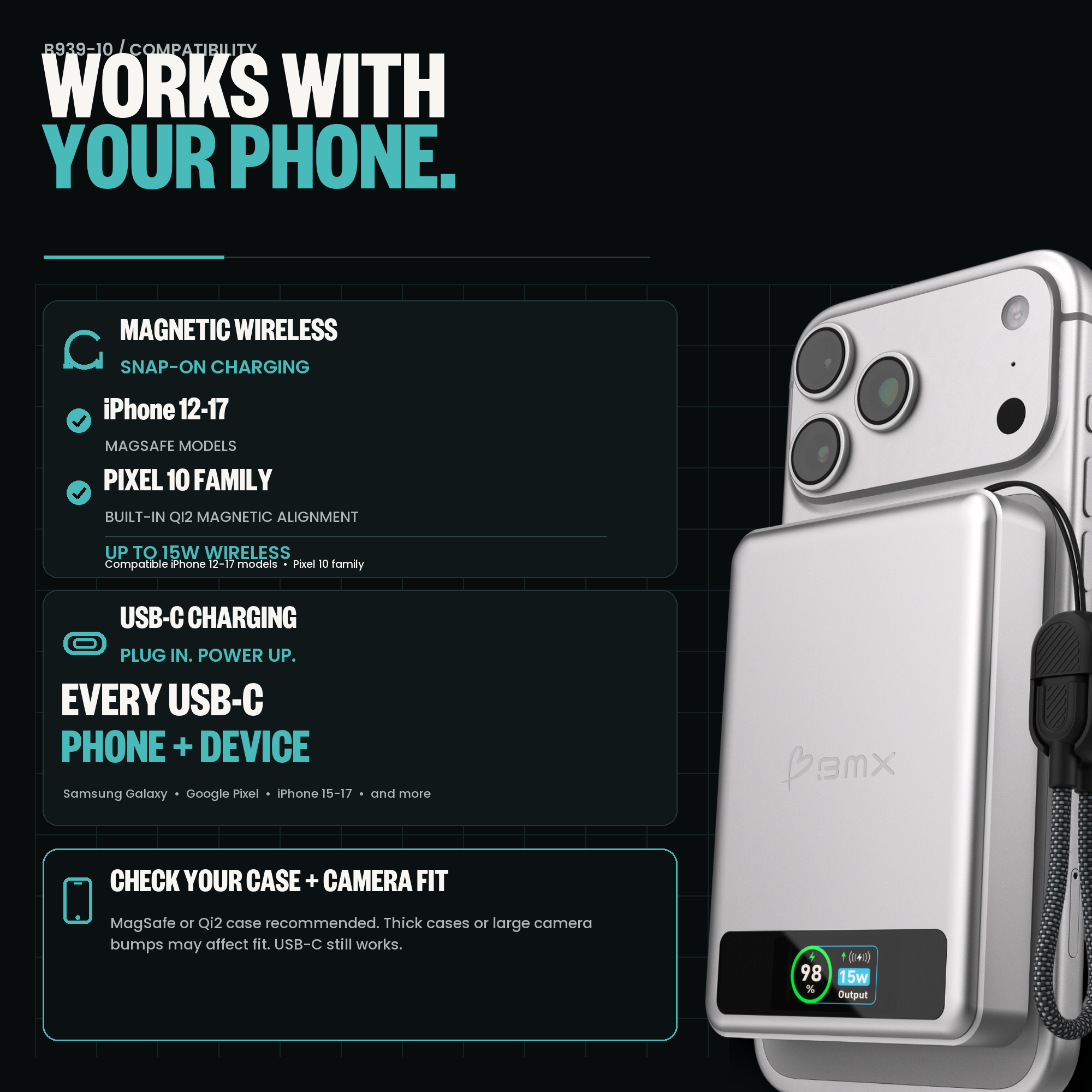 SolidSafe™ 10K Solid-State Magnetic Power Bank