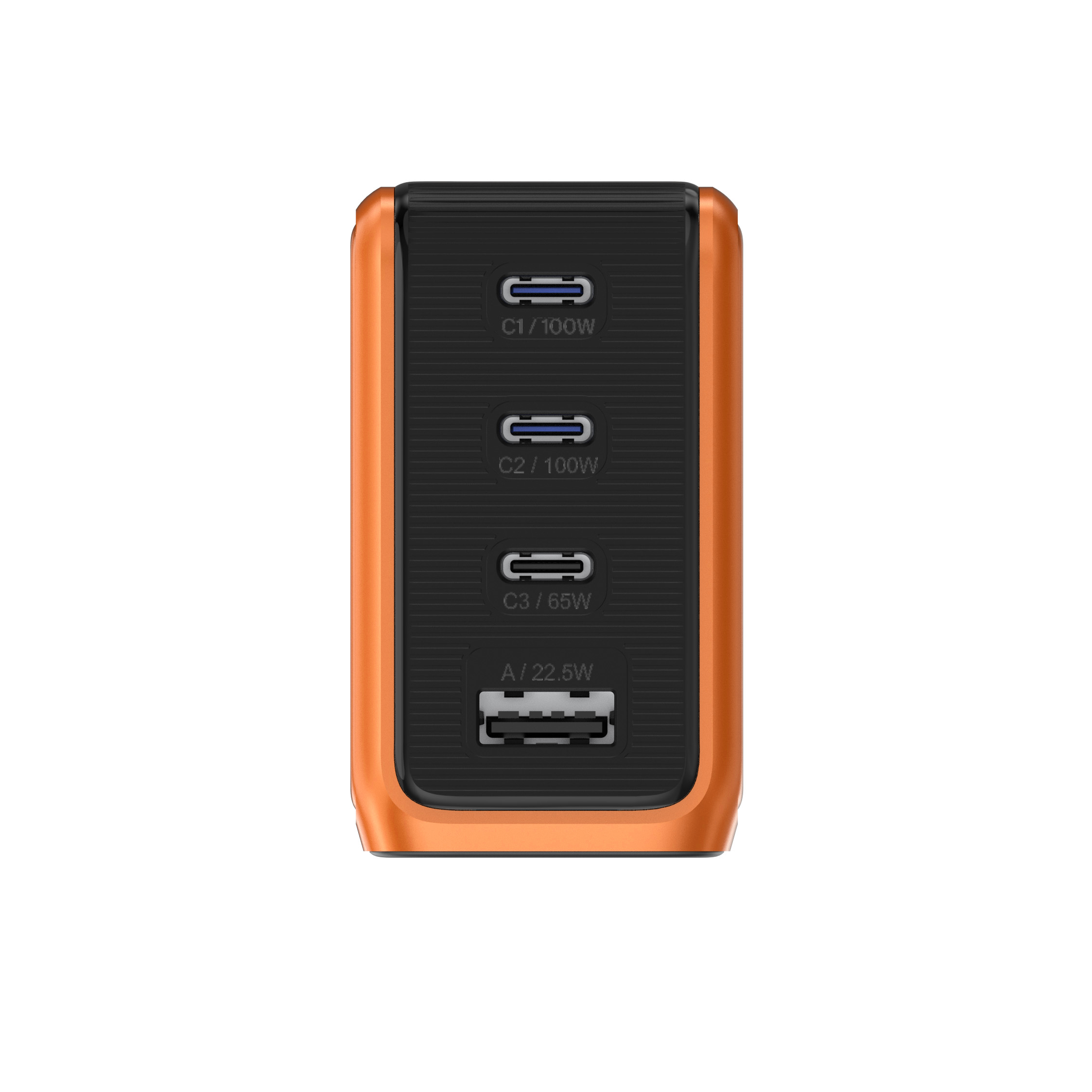 GaNSta Pixel 100W Charger showing live wattage in pixels