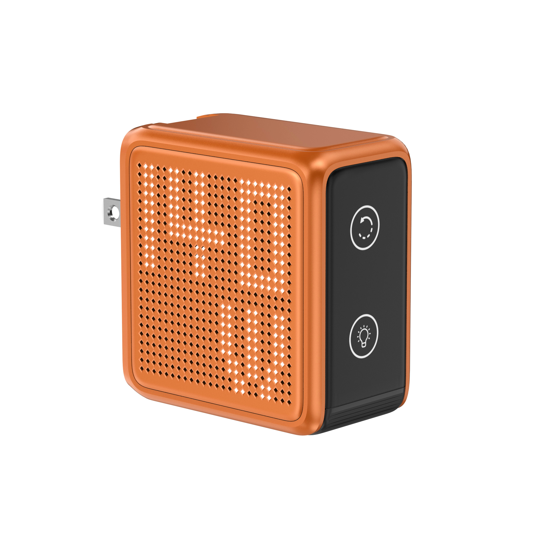 GaNSta Pixel 140W Charger showing live wattage in pixels