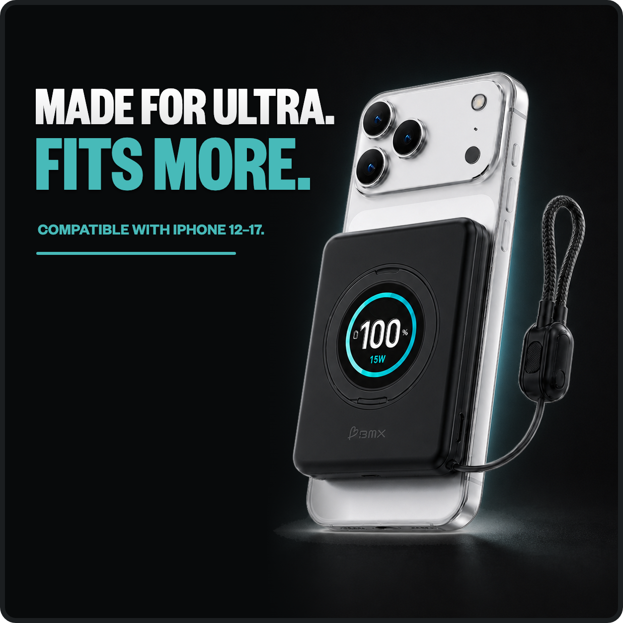 SolidSafe™ Ultra compatibility infographic for iPhone 12 through iPhone 17