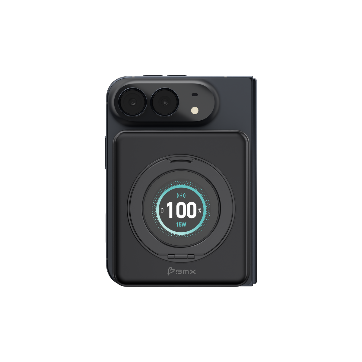 SolidSafe™ Duo centred under the camera on the back of iPhone Duo.