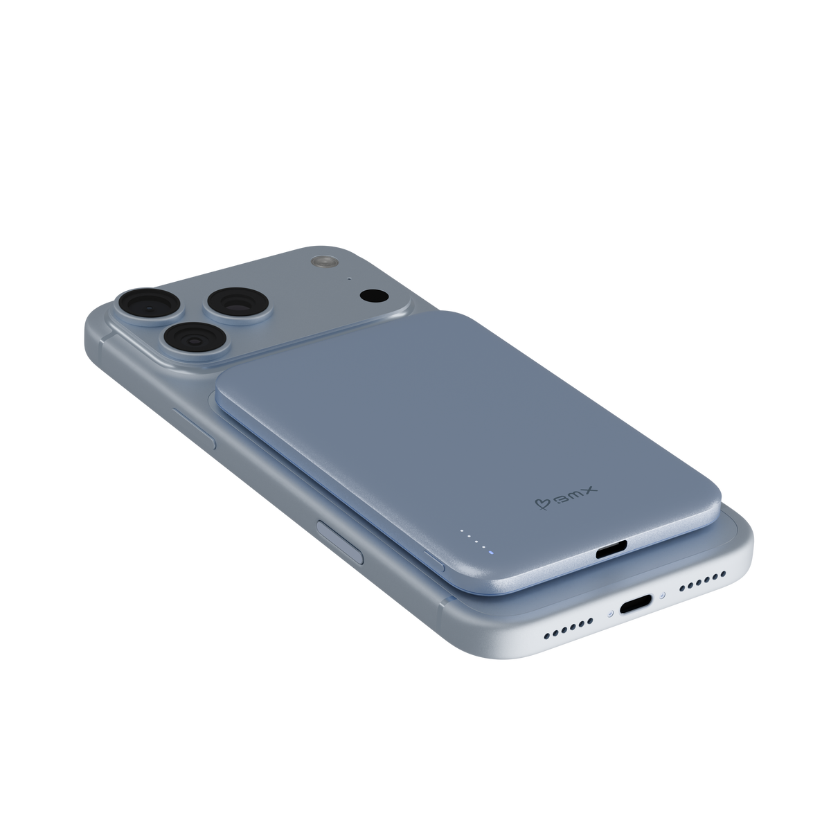 Glacier SolidSafe™ Air 5K attached to a Glacier iPhone 18 Pro Max, viewed diagonally from above