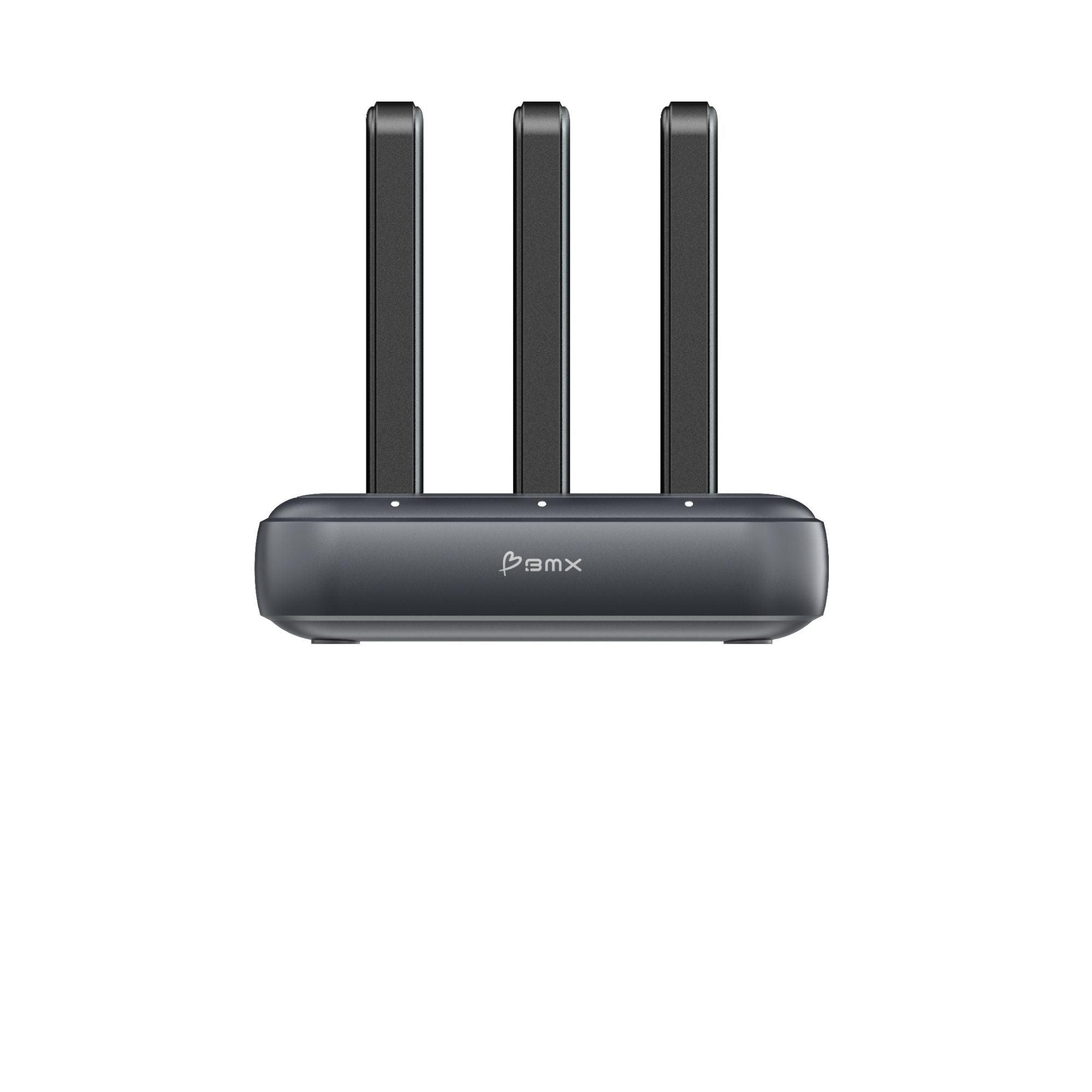 BMX SolidSafe 3-Pack 5K + 3-Bay Dock -- front view of dock with 5K power banks loaded