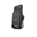 BMX SolidSafe 10K Black -- attached to iPhone via Qi2 magnetic snap, charging at 15W