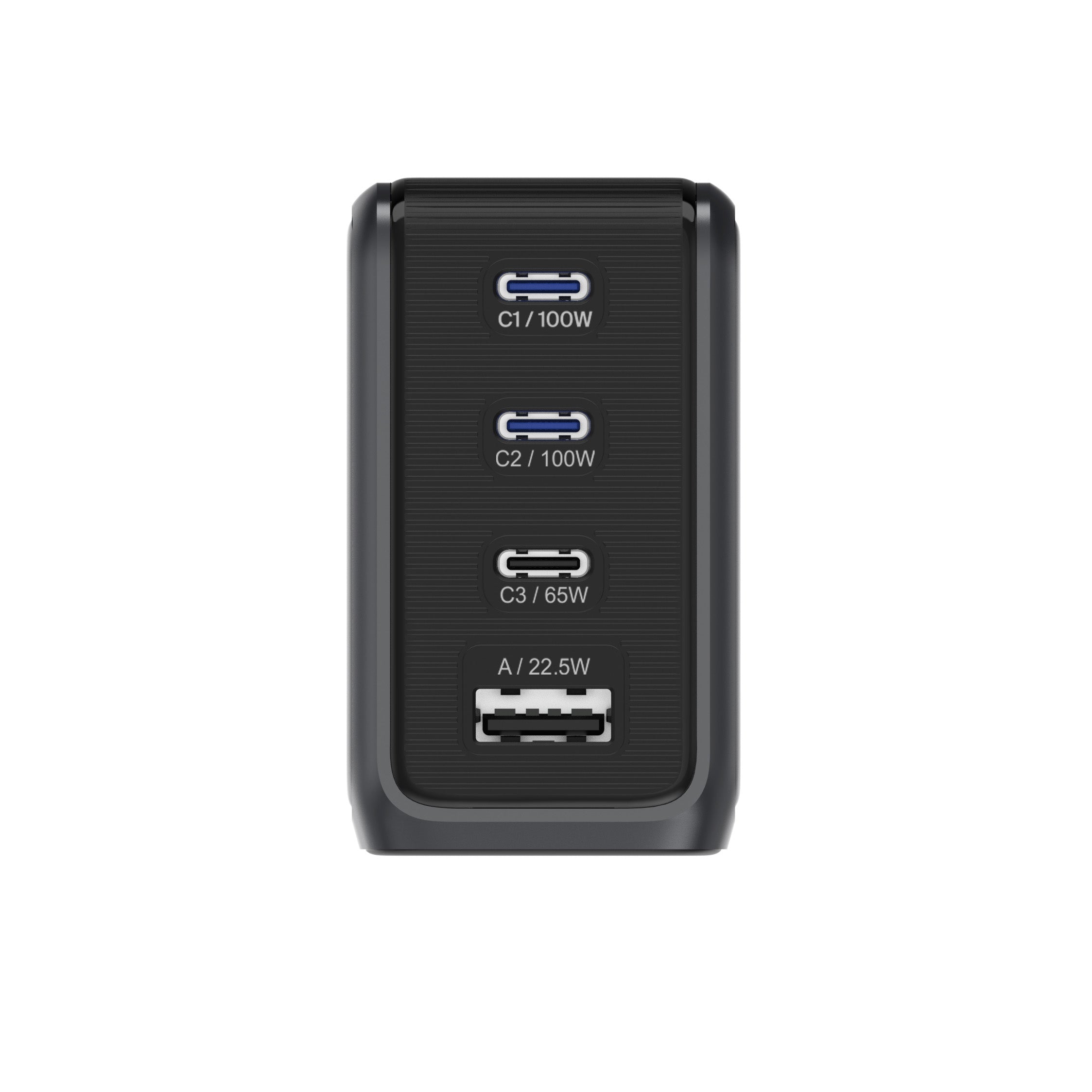 GaNSta Pixel 100W Charger showing live wattage in pixels