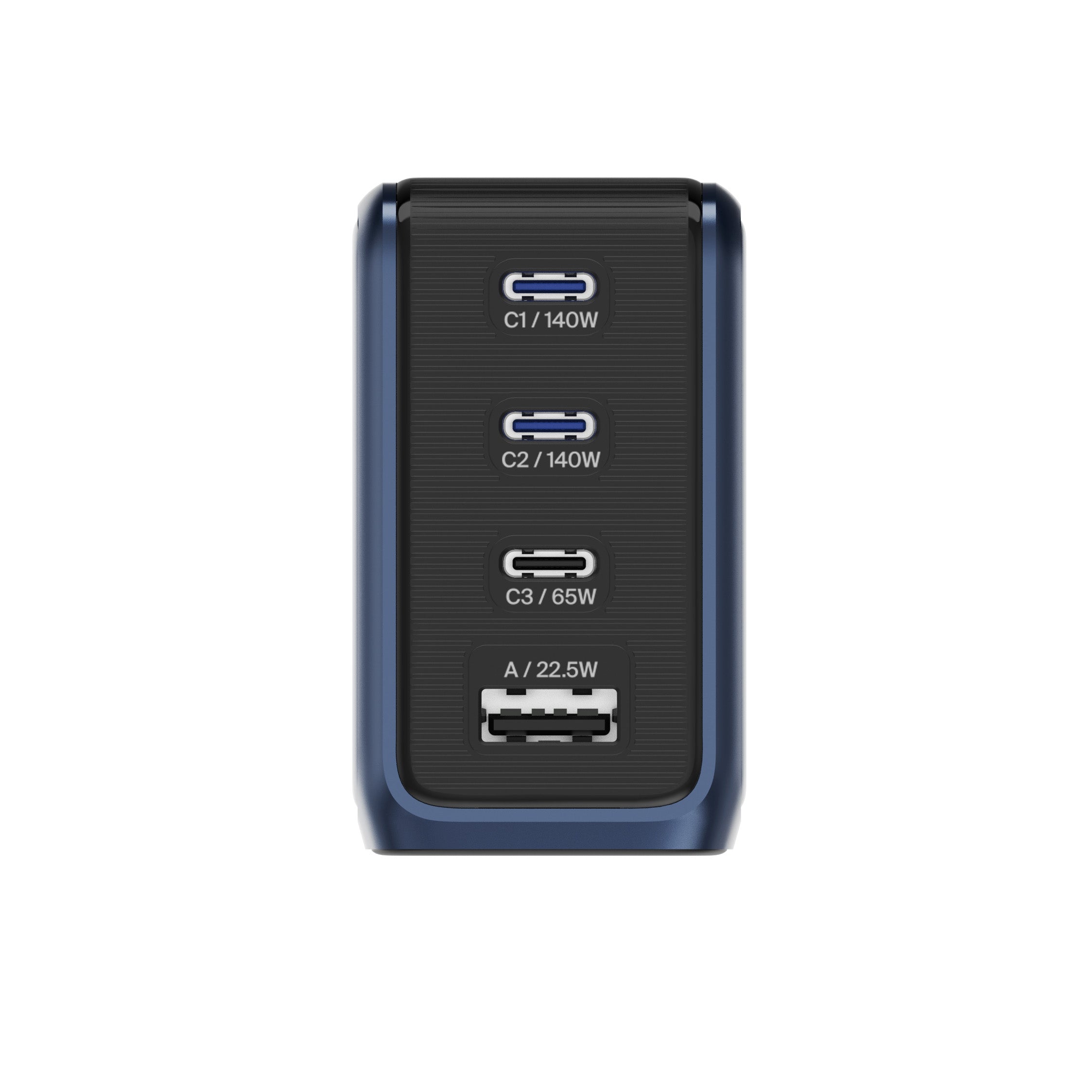 GaNSta Pixel 140W Charger showing live wattage in pixels
