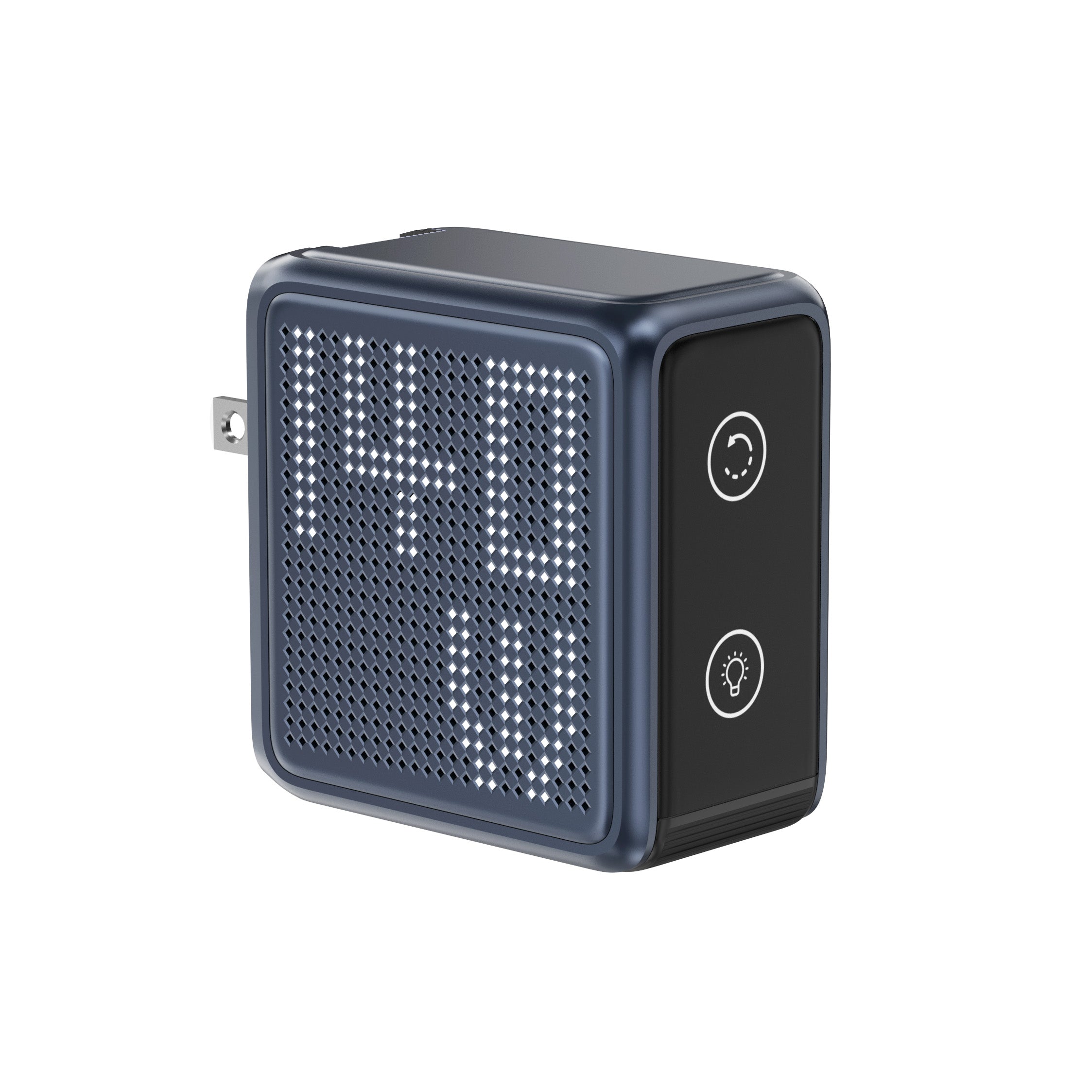 GaNSta Pixel 140W Charger showing live wattage in pixels
