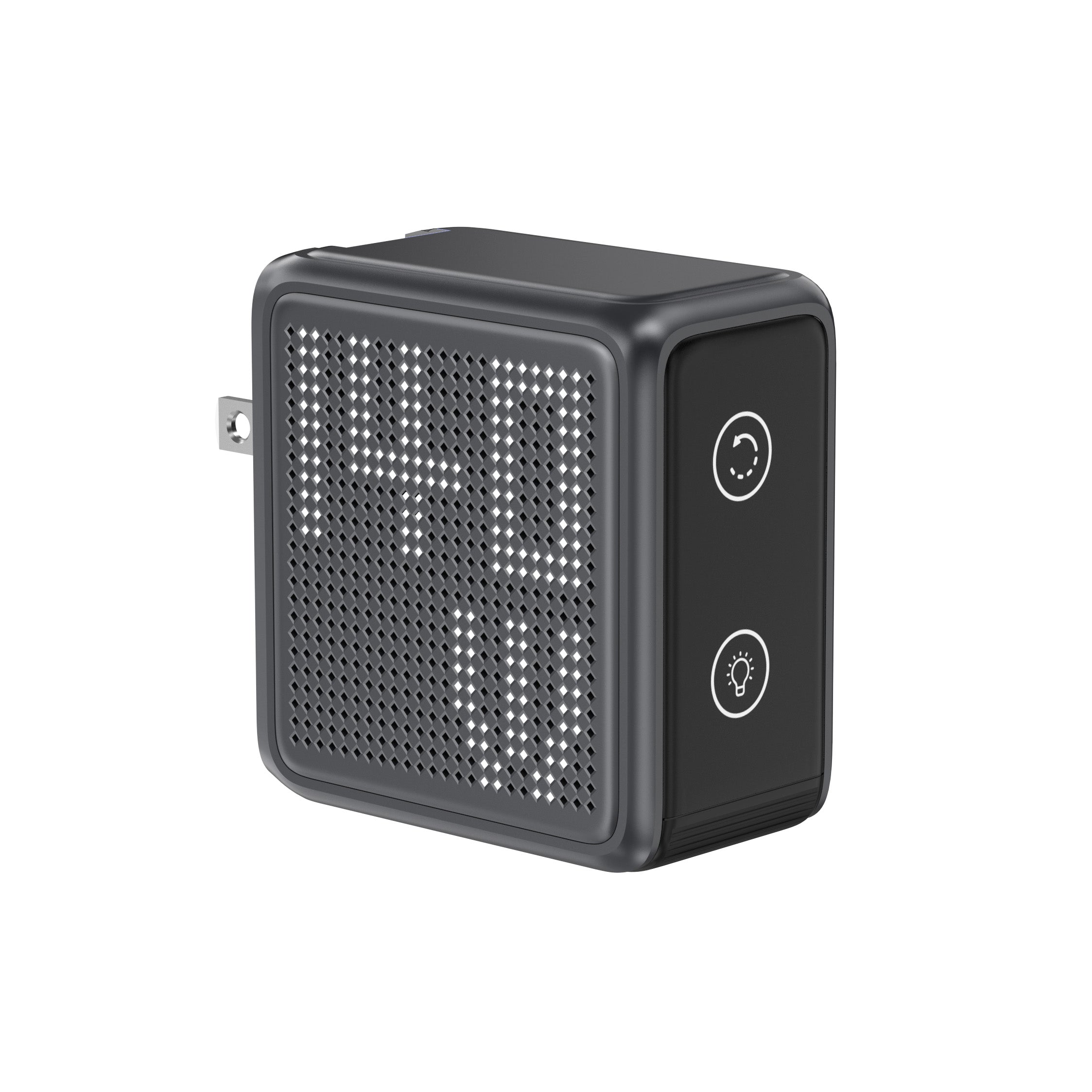GaNSta Pixel 140W Charger showing live wattage in pixels