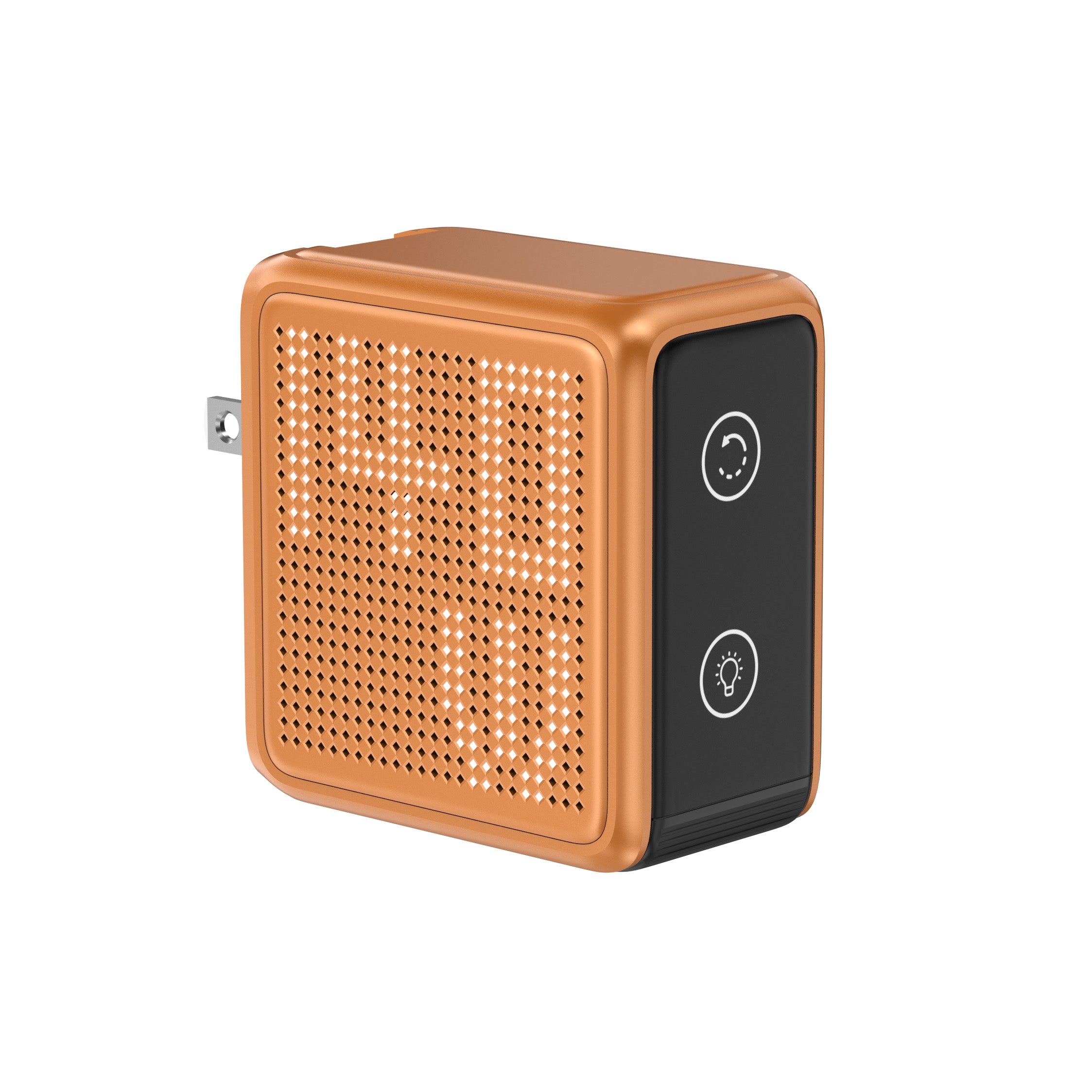 GaNSta Pixel 140W Charger showing live wattage in pixels