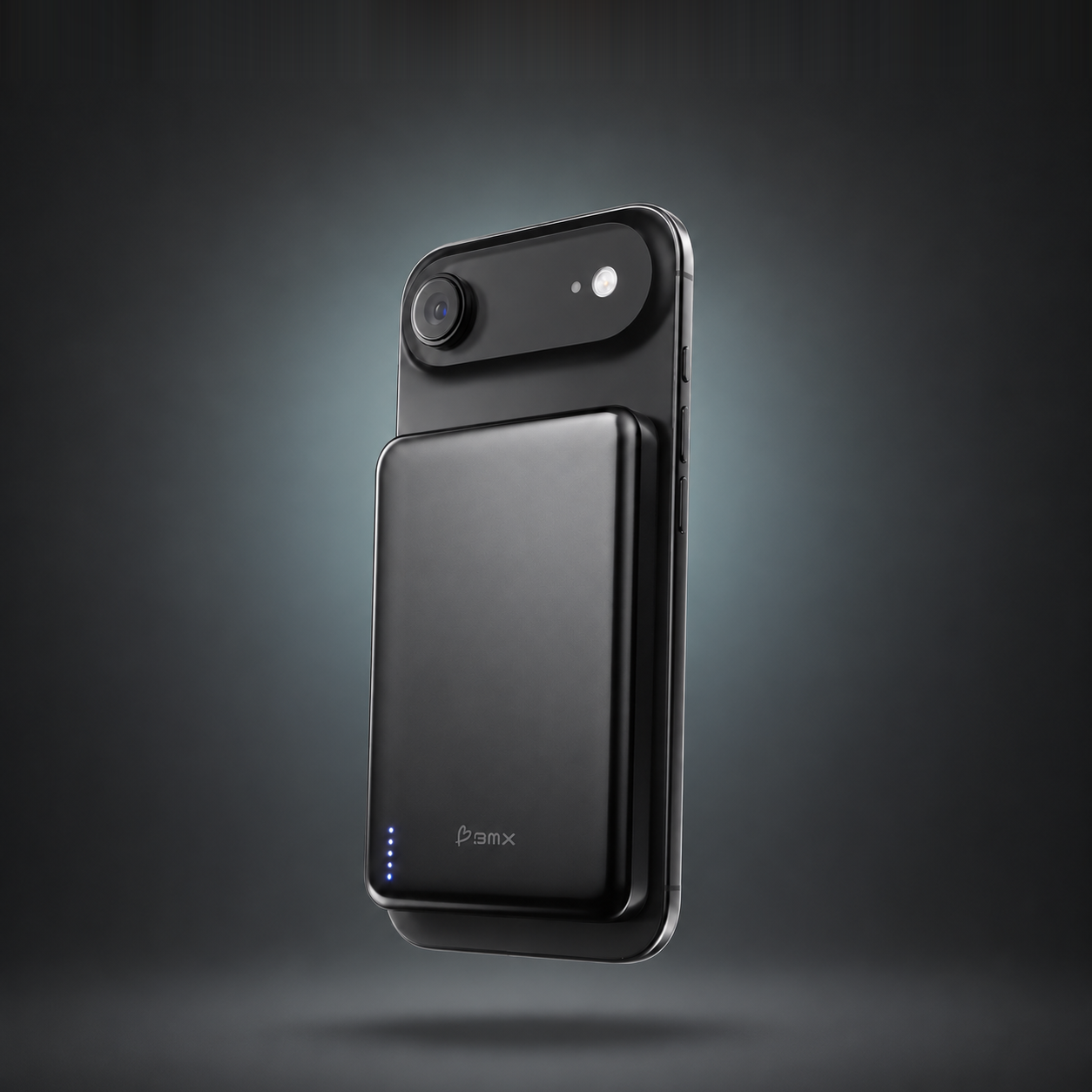 Black SolidSafe Air 10K attached to a black phone