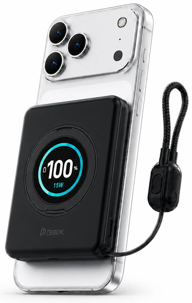 SolidSafe Duo with its lanyard on the back of a standard iPhone