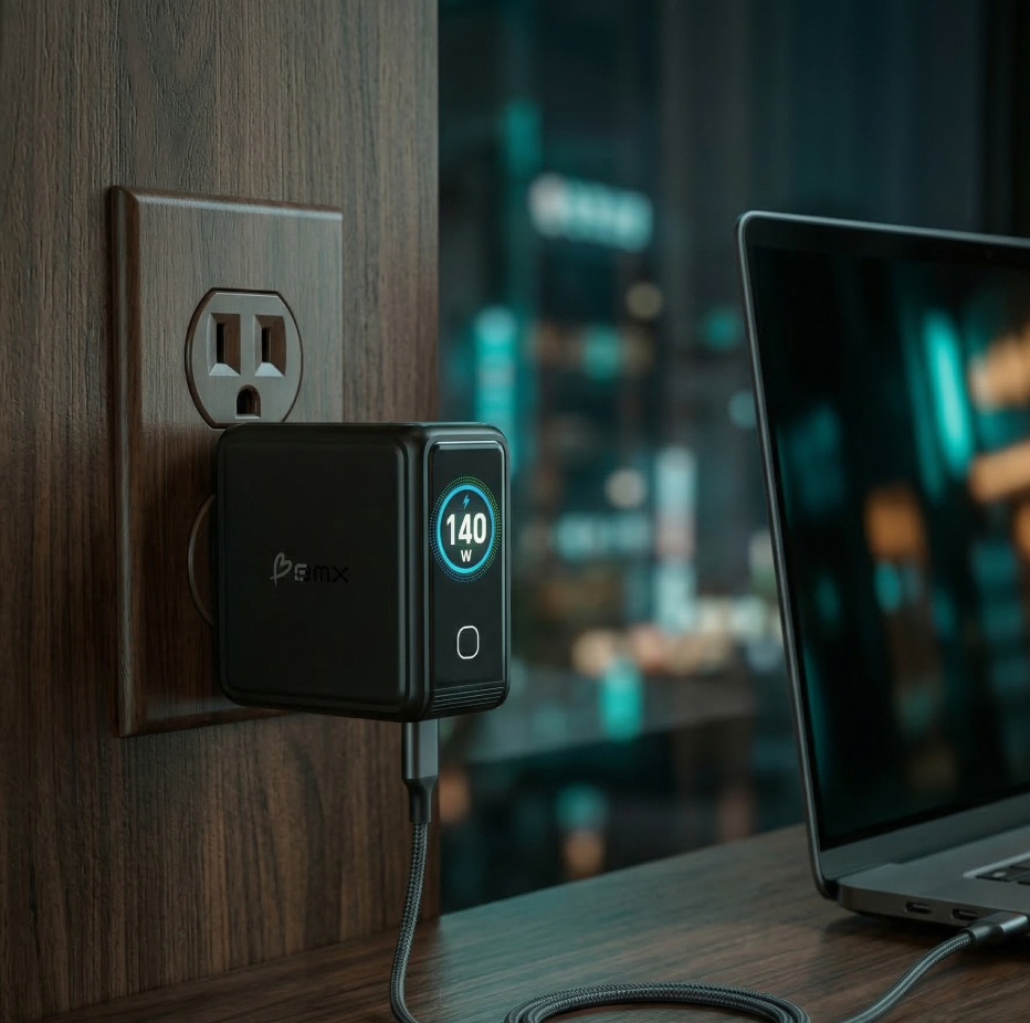 GaNsta 140W charging MacBook Pro