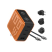 BMX GaNSta Pixel 100W Orange charger with cable and travel pouch
