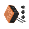 BMX GaNSta Pixel 140W Orange charger with cable and travel pouch