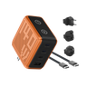 BMX GaNSta Pixel 140W Orange charger with cable and travel pouch