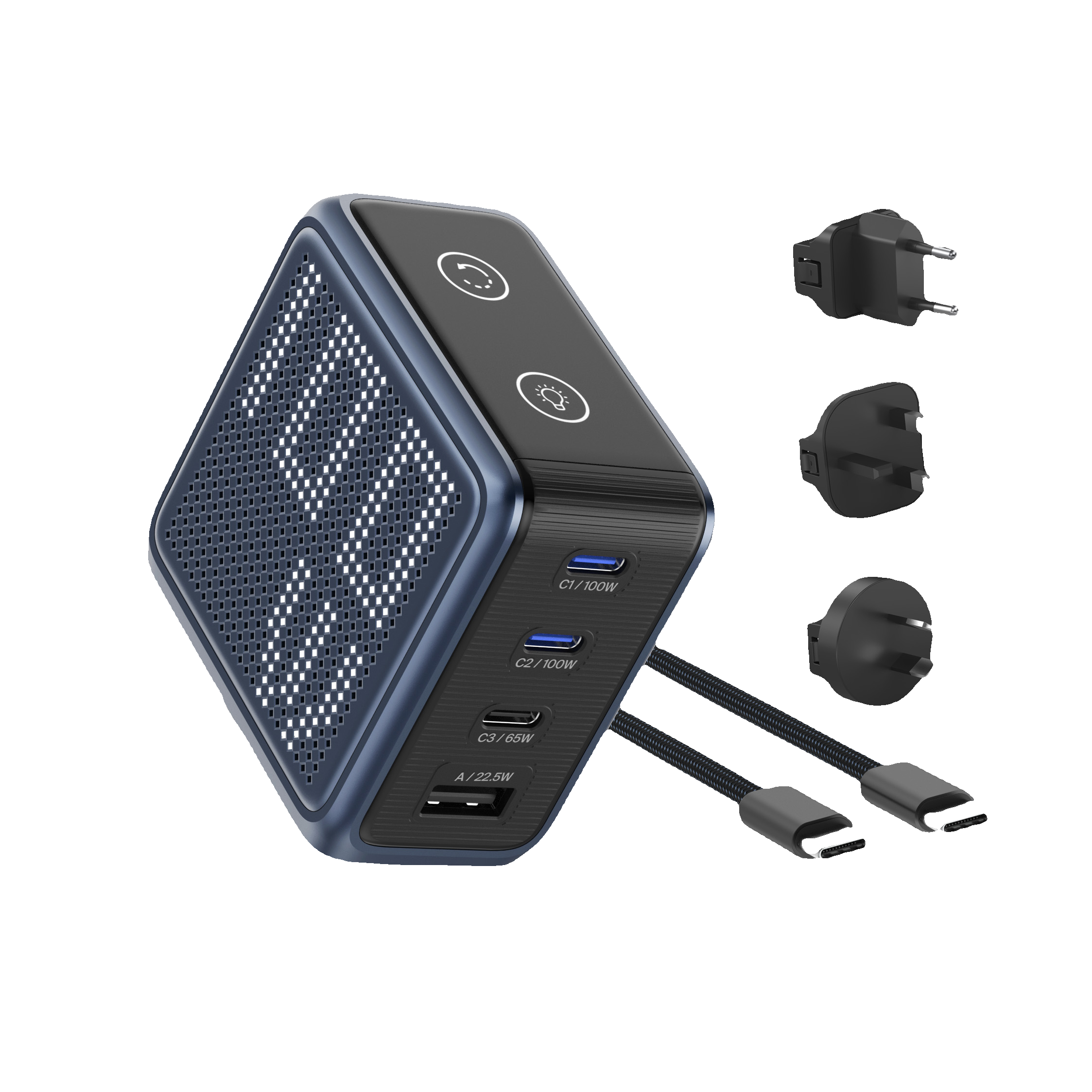 BMX gansta-pixel-charger-100w Blue transparent exact product hero