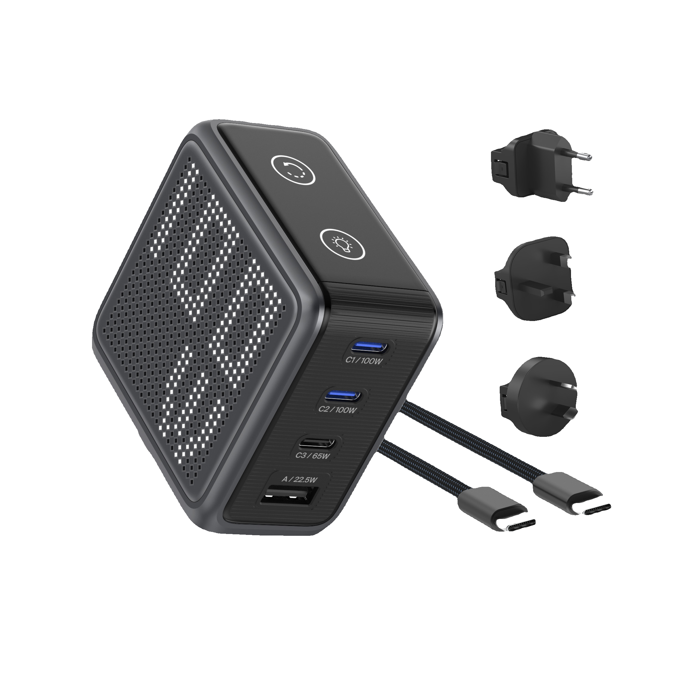BMX gansta-pixel-charger-100w Gray transparent exact product hero