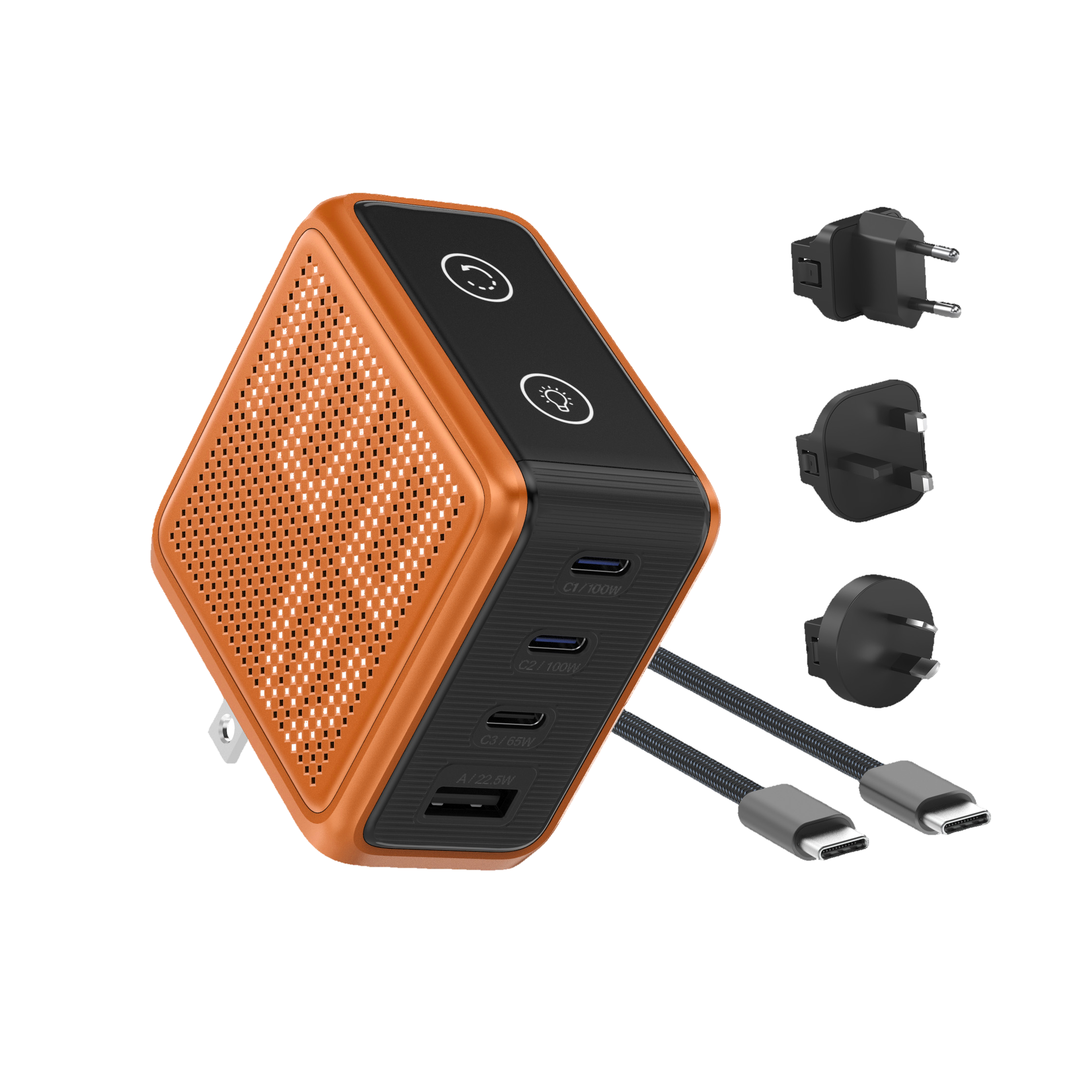 BMX gansta-pixel-charger-100w Orange transparent exact product hero