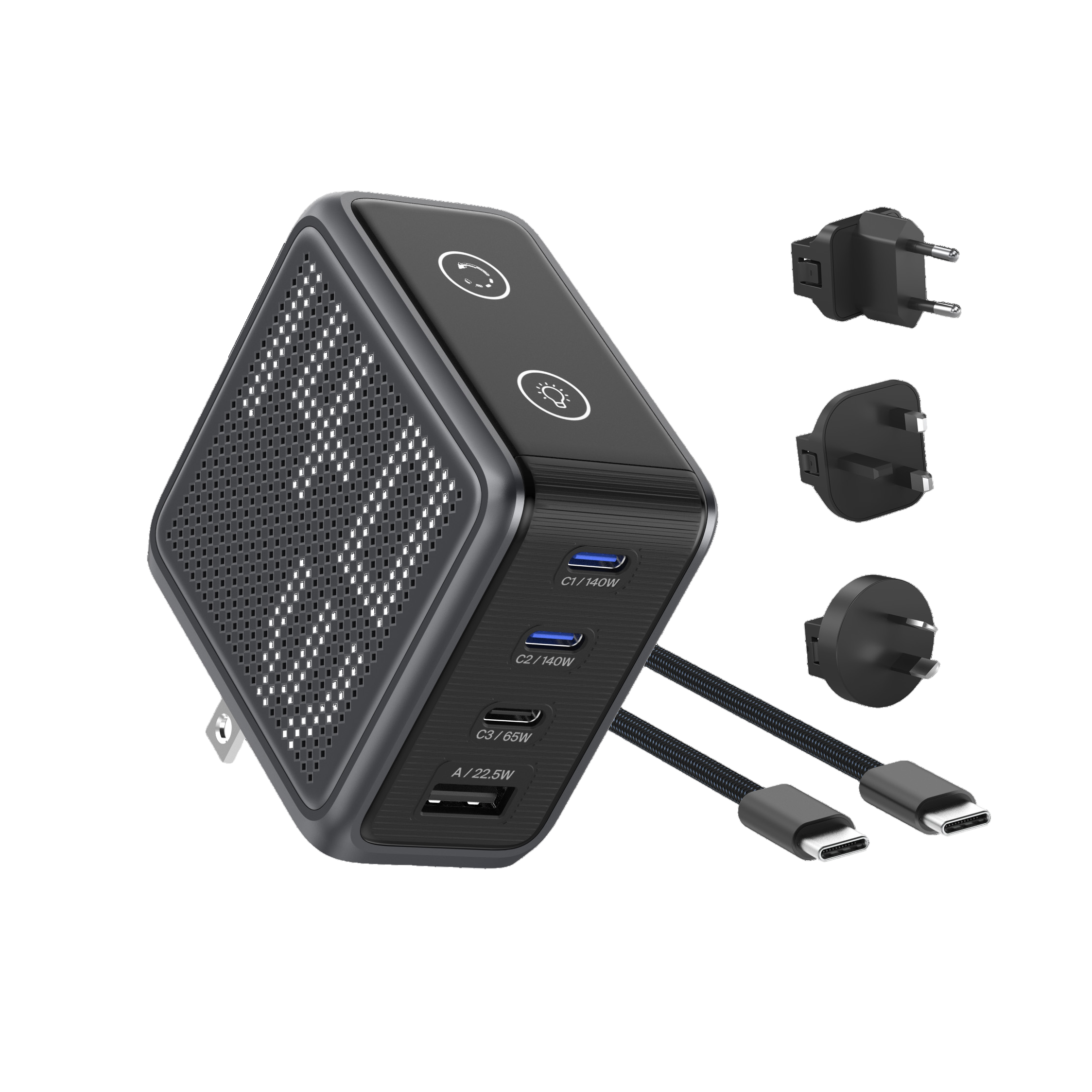 BMX gansta-pixel-charger-140w Gray transparent exact product hero