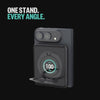 SolidSafe™ Duo ring stand holding iPhone Duo in portrait and landscape. One stand, every angle.