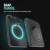 SolidSafe™ Duo snapping magnetically onto iPhone Duo as its display wakes. Up to 15W magnetic wireless charging.