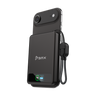 BMX SolidSafe 5K Black -- attached to iPhone via Qi2 magnetic snap, charging wirelessly at 15W