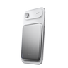 BMX SolidSafe™ Air 5K silver magnetic power bank attached to a smartphone