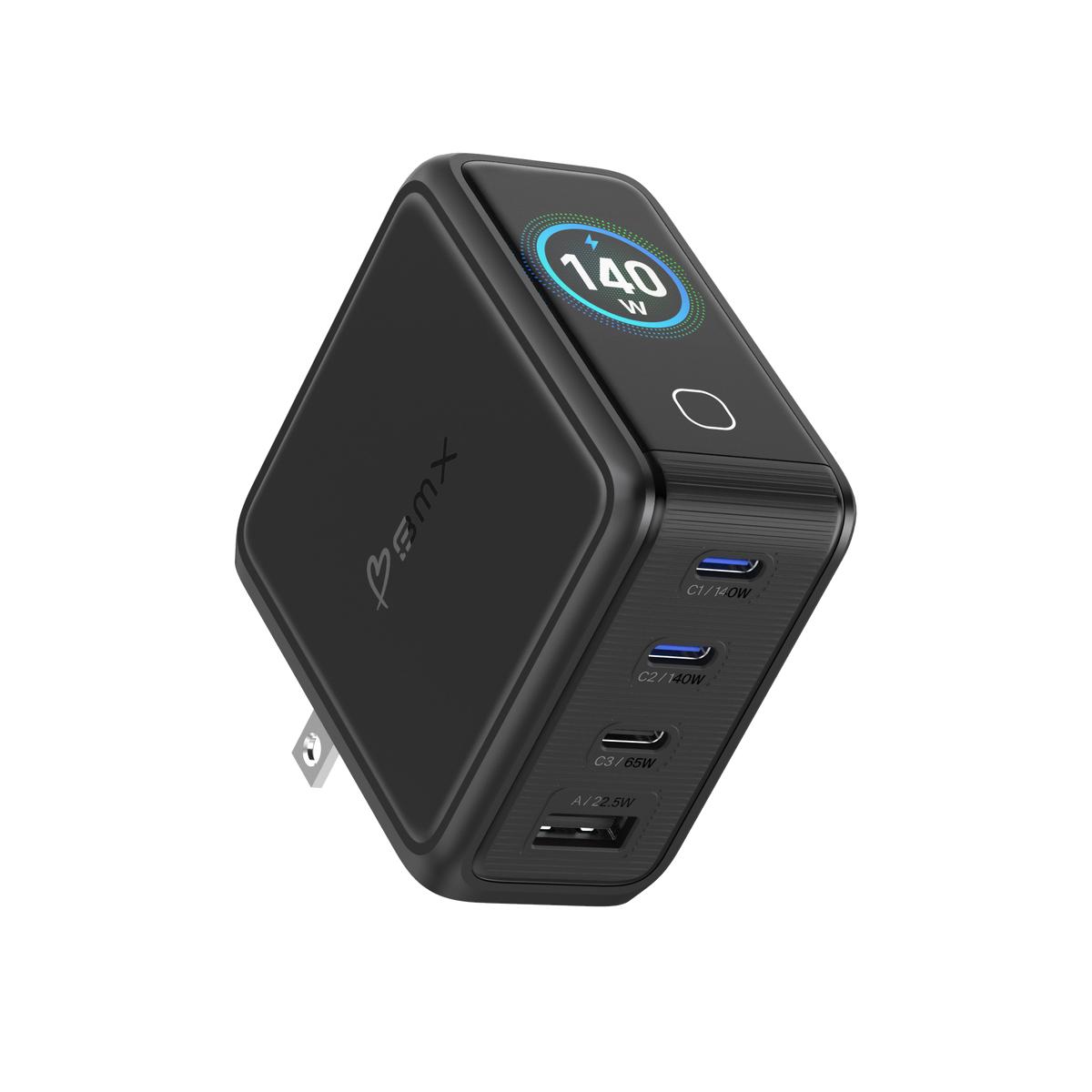 GaNSta™ 140W Laptop Charger (4 Ports, LCD Display)