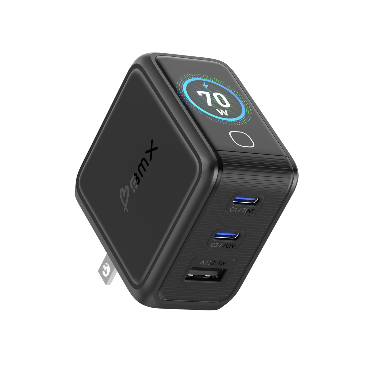 GaNSta™ 70W Laptop Charger (3 Ports, LCD Display)