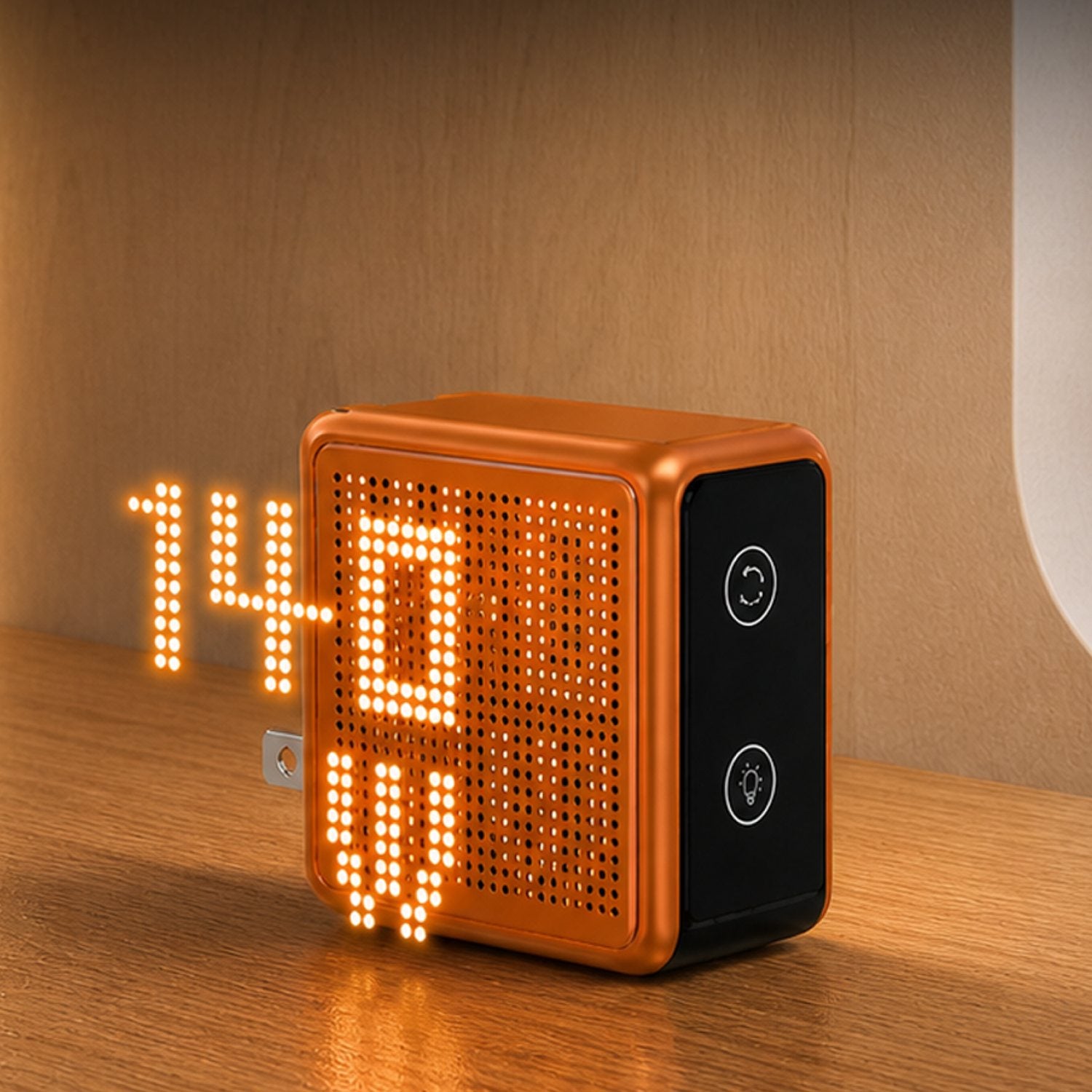 GaNsta Pixel display showing live wattage
