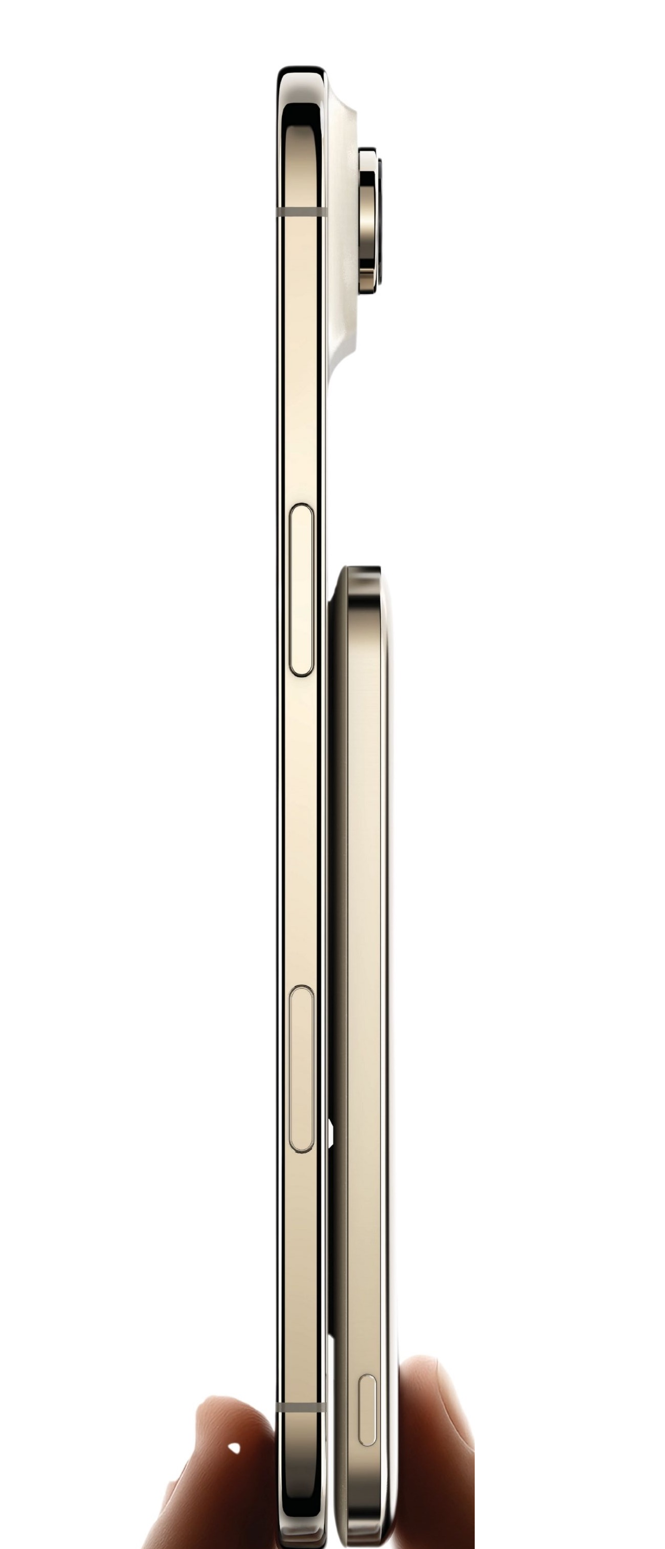 SolidSafe Air held vertically between fingers with the phone camera at the top