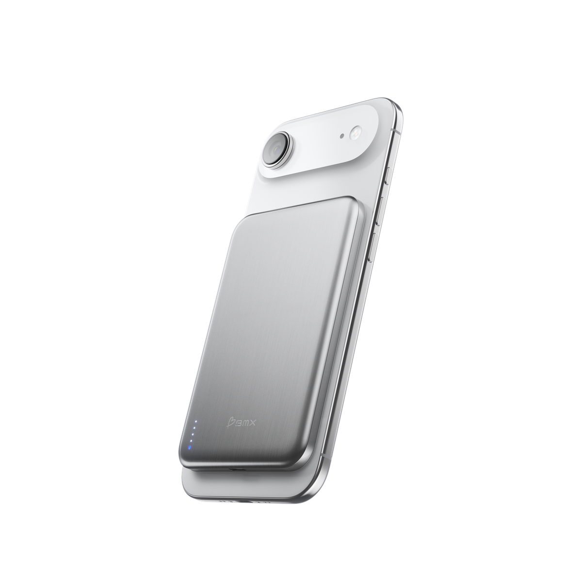 Silver SolidSafe™ Air 5K attached to a phone